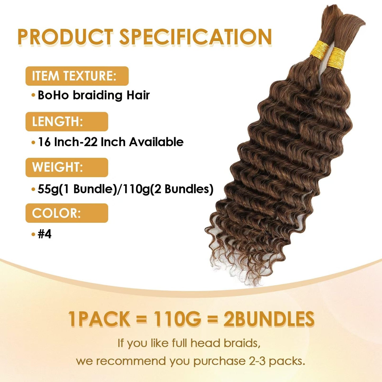 Human Braiding Hair for Boho Braids 16 Inch Deep Wave Bulk Human Hair for Braiding 100% Unprocessed Brazilian Virgin Hair Bulk No Weft for Knotless Bohemian Braids Wet and Wavy