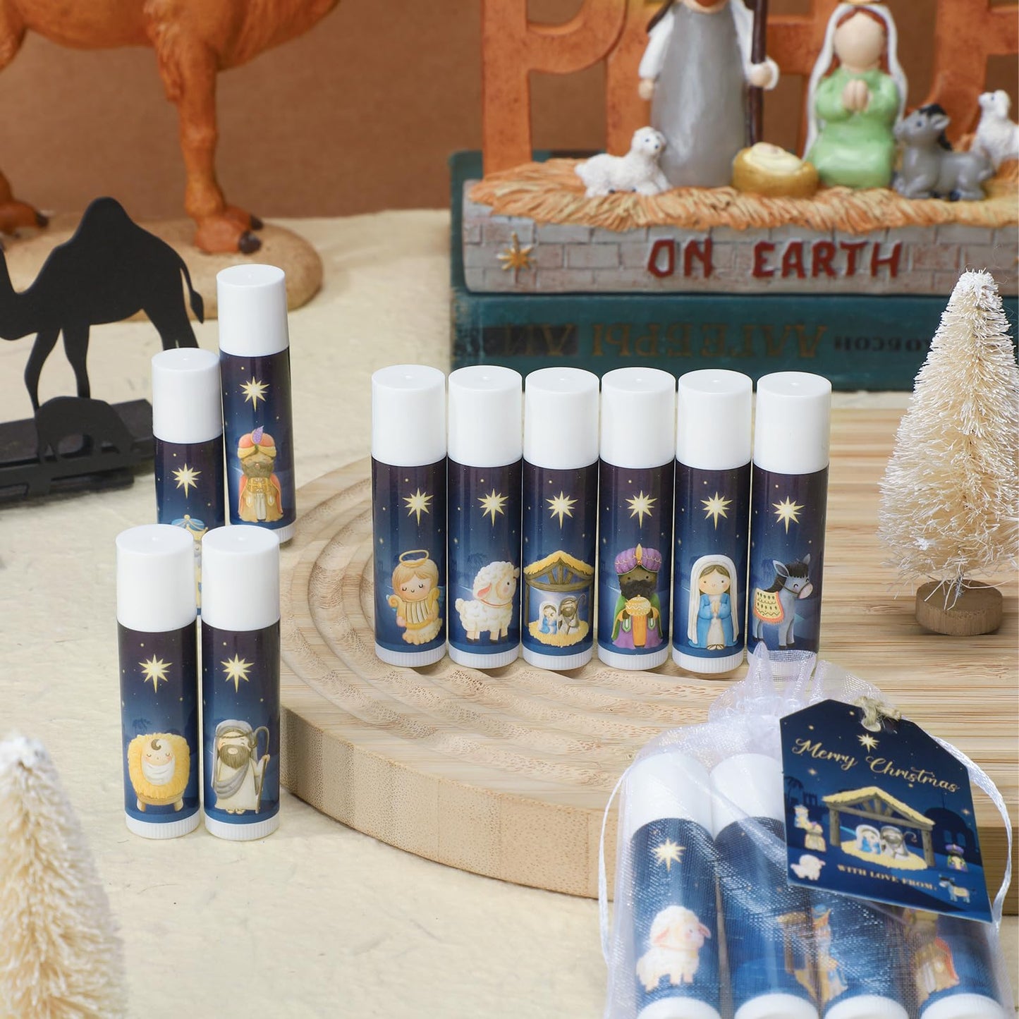 Siifert 50 Pack Christmas Lip Balms Bulk Holiday Xmas Party Gifts Christmas Stocking Stuffers Small Thank You Employee Appreciation Gifts for Women Men Coworkers Staff Homeless (Cute Animal)