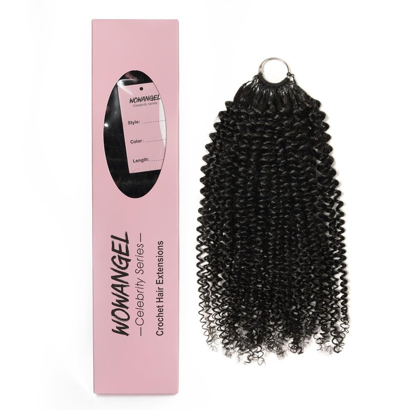 WOWANGEL Extensions Human Hair,12,Natural Black (1B)