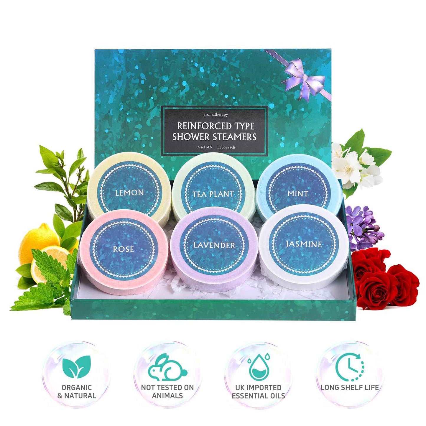 Shower Steamers Aromatherapy - 6Pack Shower Tablets Mothers Day Gifts, Bath Bombs for Women,Spa Gifts for Women Vapor Shower Accessories with Essential Oils Stress Relief