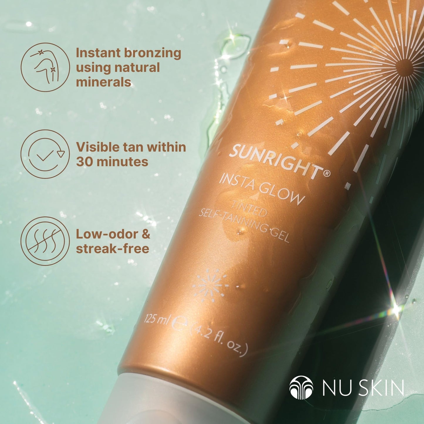 Nu Skin Sunright Insta Glow Self Tanner Gel | 4.2 Oz | 2 Pack