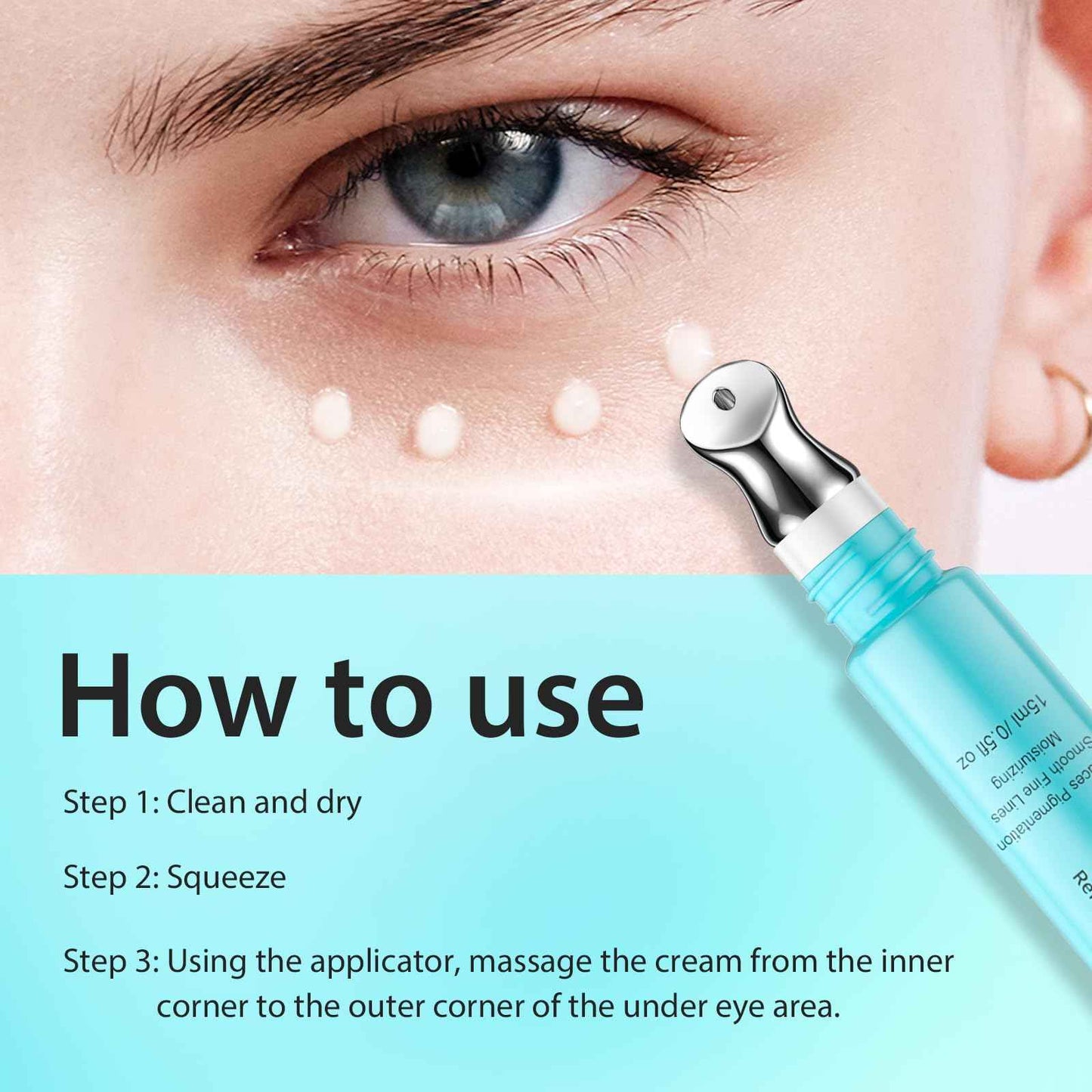 Seacall Retinol Eye Cream - Eye Serum for Dark Circles & Puffiness Anti-Aging - Under Eye Cream with Hyaluronic Acid & Caffeine to Reduce Wrinkles & Repair the Eye Area (15ml)