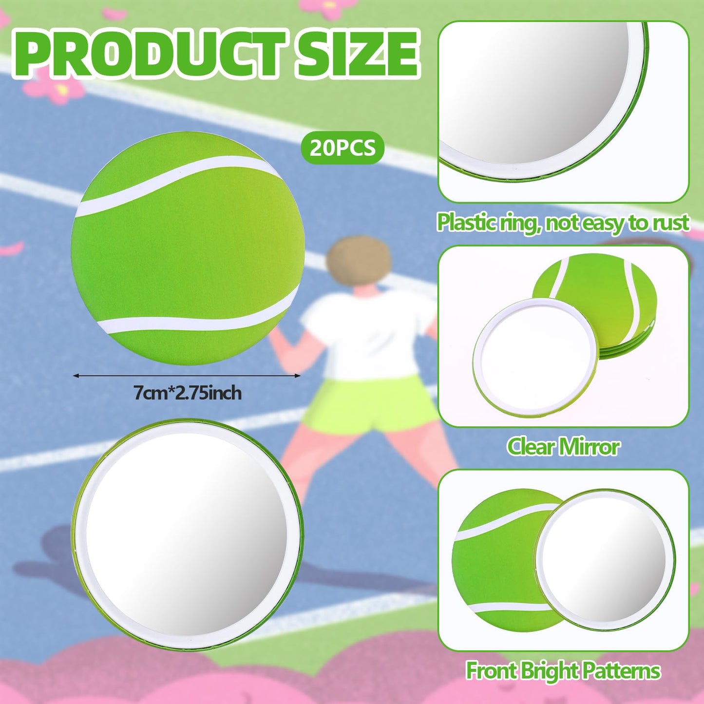 40 Pcs Tennis Gifts for Women Funny Cosmetic Bag Inspirational Makeup Bag Tennis Accessories for Women Sports Lovers Players Coach Team Staff Teacher Volunteer Sports Party Supply Gifts