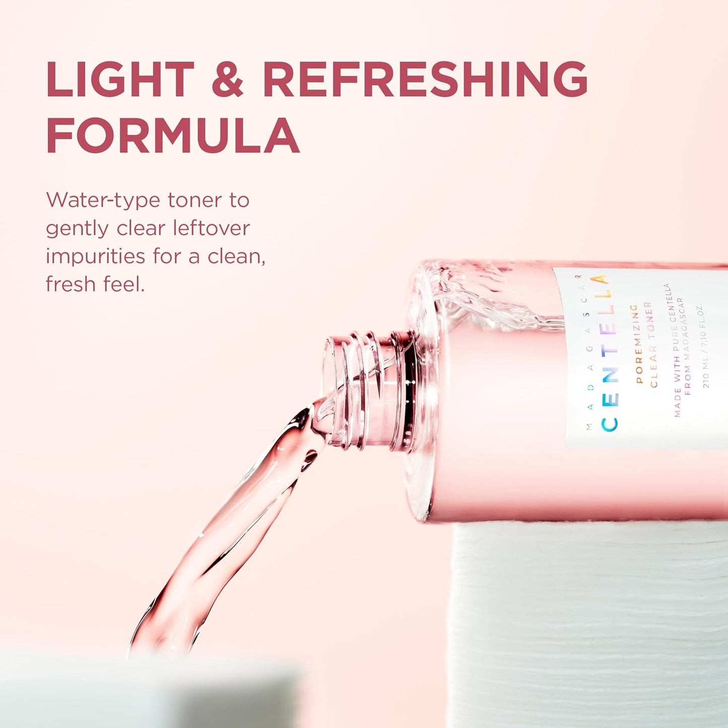 SKIN1004 Poremizing Clear Toner - Korean Facial Toner with Pink Salt & Centella | 7.10 fl. oz (210ml) for Pore Care & Hydration