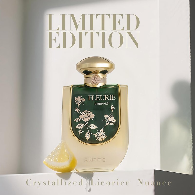 Fleurie Emerald Women's Gourmand Perfume - Vanilla & Caramel Floral Scent | 3.4 Fl Oz Eau de Parfum