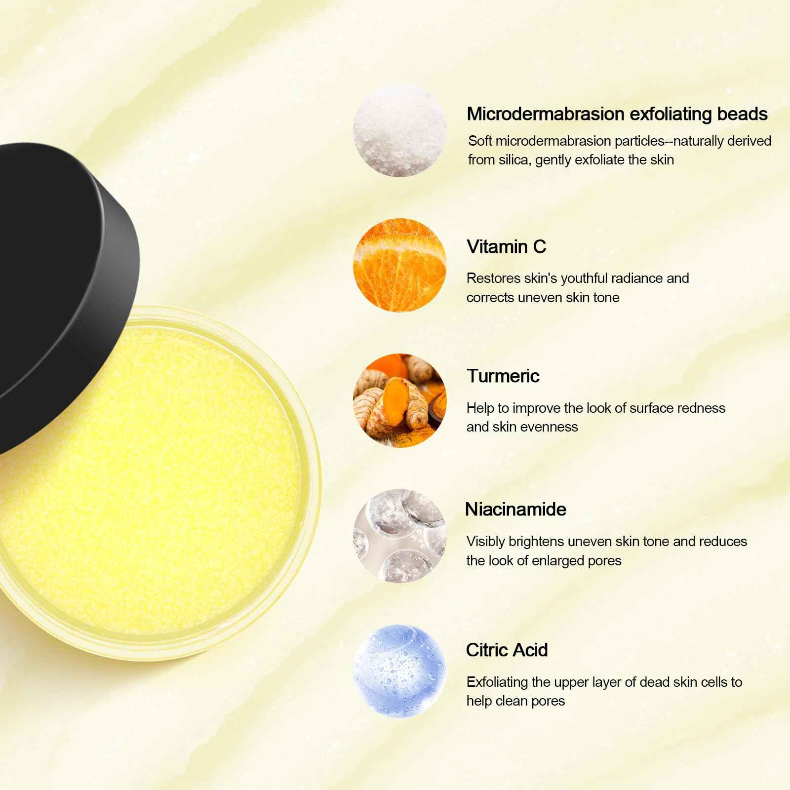 NEUTRIHERBS Turmeric Face Scrub, Exfoliating Scrub Cream with Vitamin C, Smooth, Brighten Skin - 1.76oz