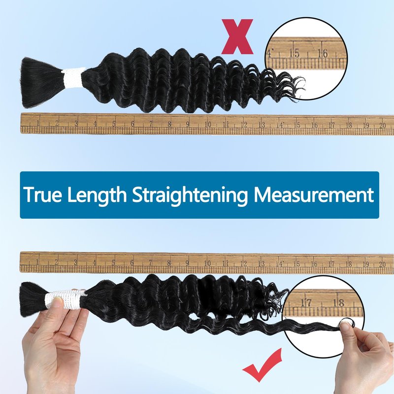 Coolbeeza Human Braiding Hair for Boho Braids 18Inch Boho Hair for Braiding Deep Water Wave 12A Brazilian Virgin Curly Hair for Boho Braids Wet and Wavy No Weft 2 Bundles 100g Hair Extensions