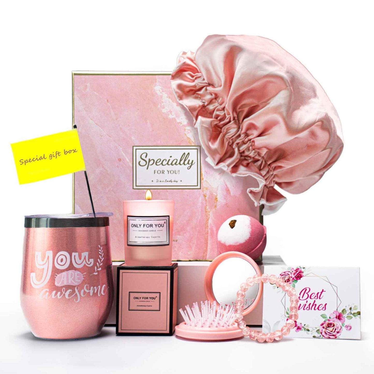 Mother's Day Gifts for Mom Sister Friend Wife, Birthday Gift for Women, Self Care Spa Gift Set for Girlfriend Women Her Employee Nurse, Teacher Appreciation Gifts with Thank You Card for Coworker