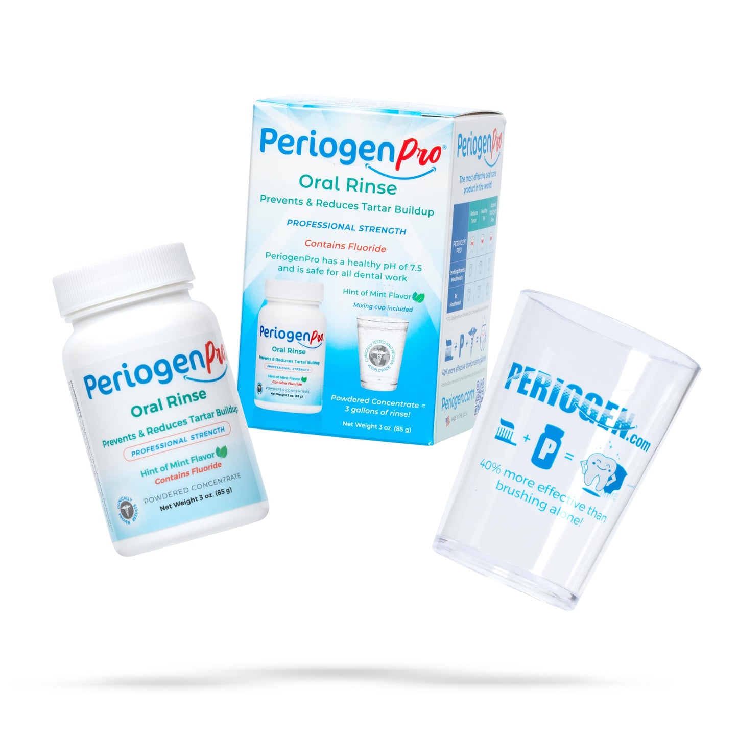 PeriogenPro Oral Rinse, Prevents & Reduces Tartar Buildup, Professional Strength, Hint of Mint Flavor, 3 oz