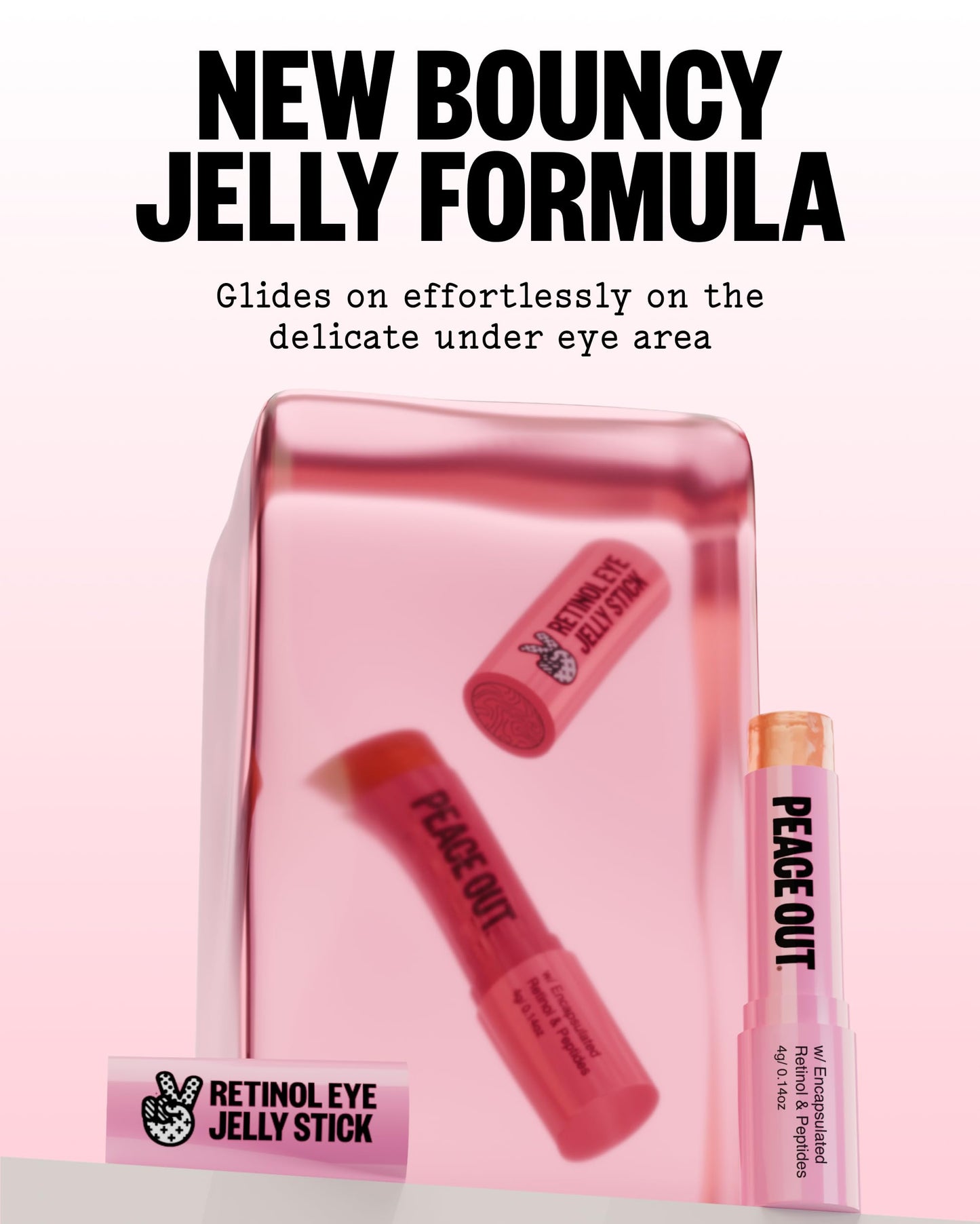 PEACE OUT Retinol Eye Jelly Stick Hydrating Under Eye Treatment (0.14 oz)