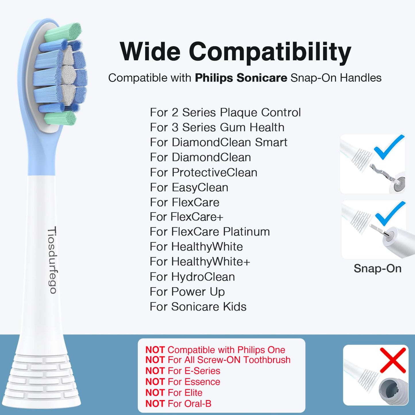 Replacement Toothbrush Heads for Philips Sonicare Replacement Heads C3,A3,4100,Electric Replacement Brush Heads for Phillips Sonicare Toothbrush C3,4100,A3,W,for Philips Sonic Care Brush,12 Pack
