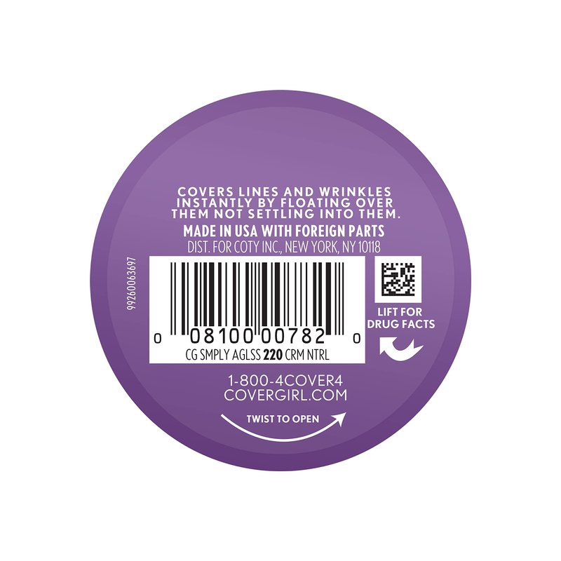 COVERGIRL & Olay Simply Ageless Instant Wrinkle-Defying Foundation, Creamy Natural 0.44 Fl Oz (Pack of 1) & Classic Color Blush Soft Mink, Long Lasting Glowing, 0.27 fl oz,Pink Blush