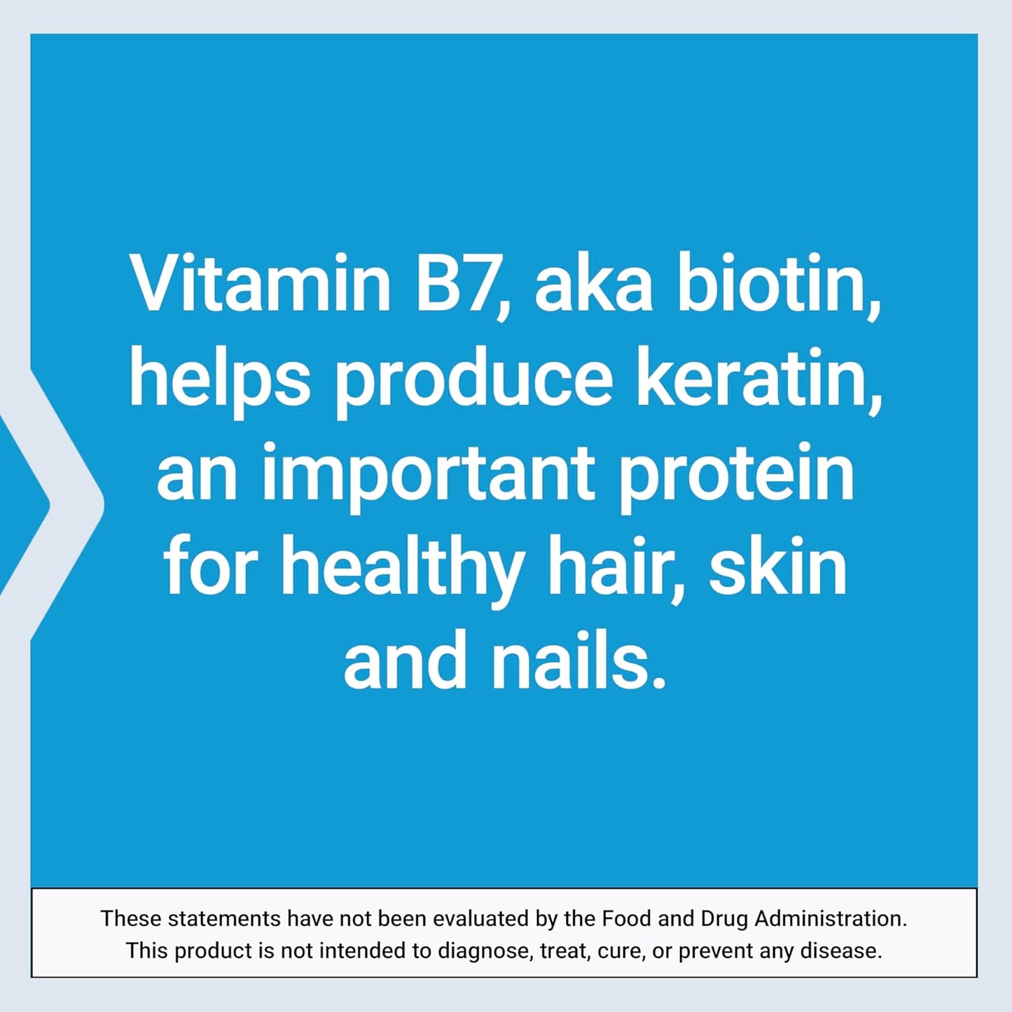 Biotin 600 mcg Vitamin B7 Supplement for Healthy Hair & Nails - Gluten-Free, Non-GMO | 100 Capsules