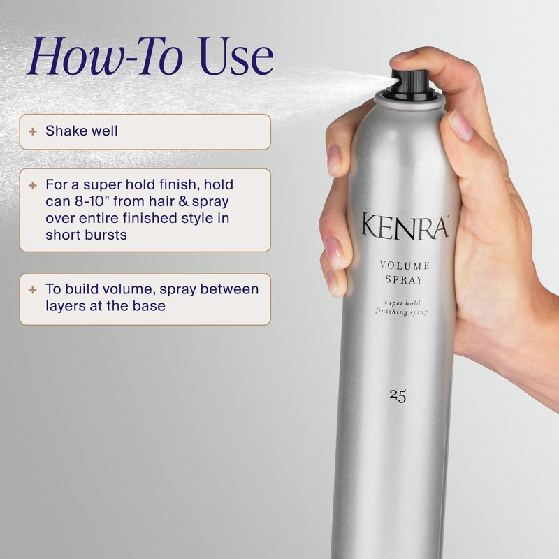 Kenra Professional Volume Spray 25 50% | Super Hold Finishing & Styling Hairspray | Flake-free & Fast-drying | Wind & Humidity Resistance | All Hair Types | 16 oz