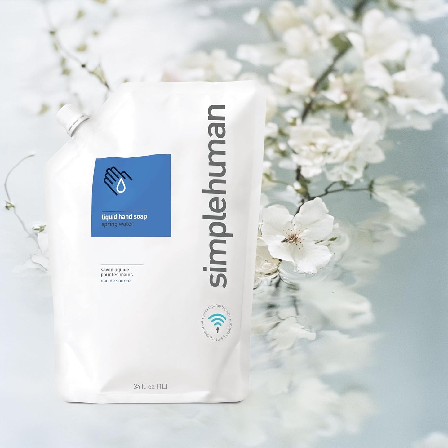 simplehuman Hand Soap Refill Pouch - Moisturizing Liquid Soap, 34 Fl. Oz. | Pack of 3