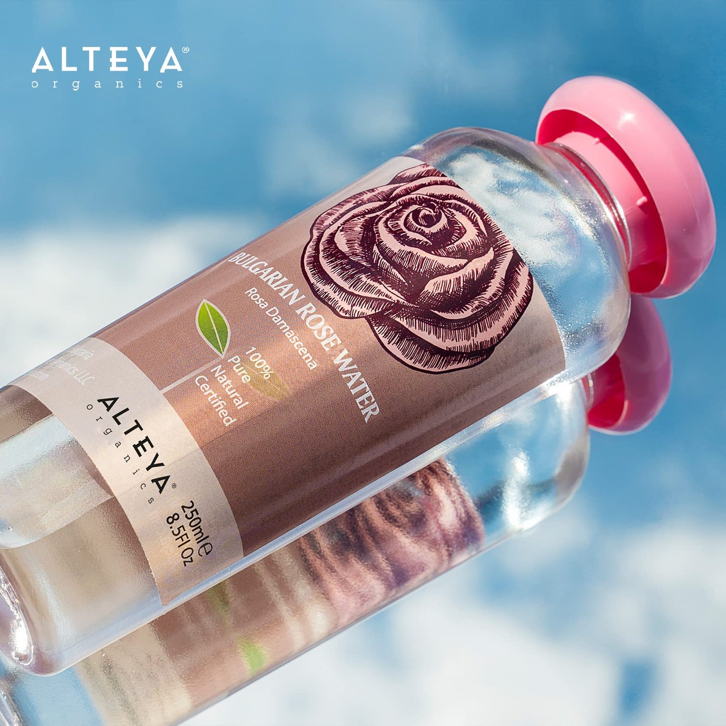 Alteya Organics Rose Water Natural Facial Toner, 17 Fl Oz