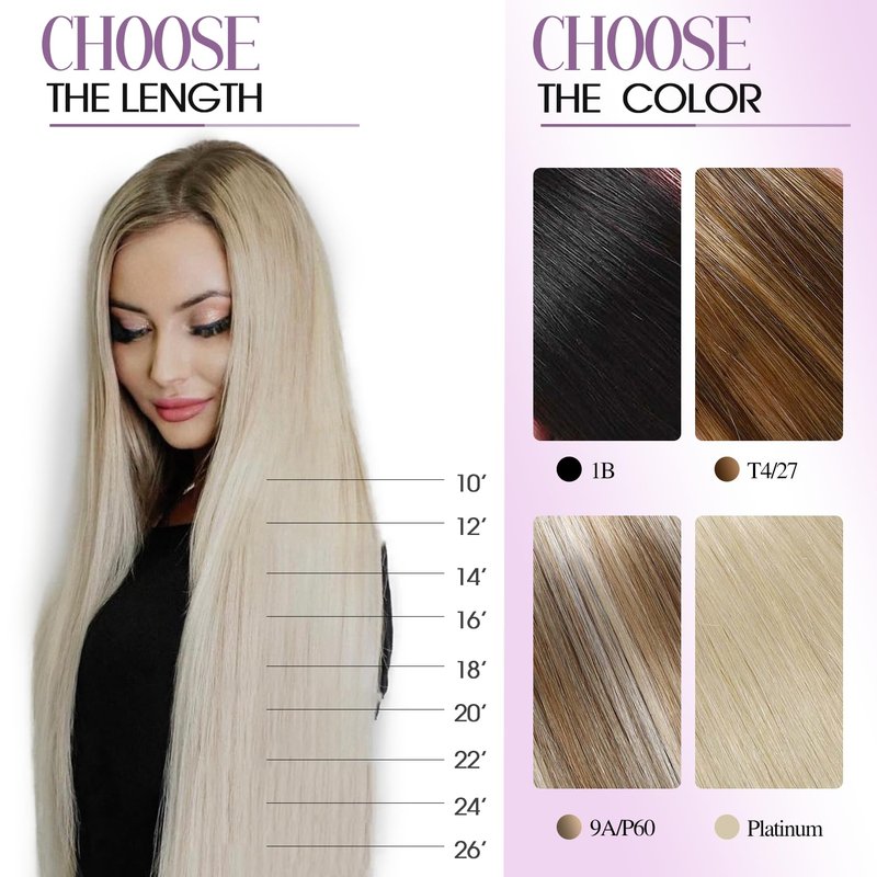 FANCEE OVO Hair Extensions Remy Human Hair PU Holes Wefts with Micro Beads Highlight Honey Blonde Volume Upgrade Butterfly Seamless Weft Invisible Beaded Hair Extension with Tools(40g 20Pcs, 16 Inch)