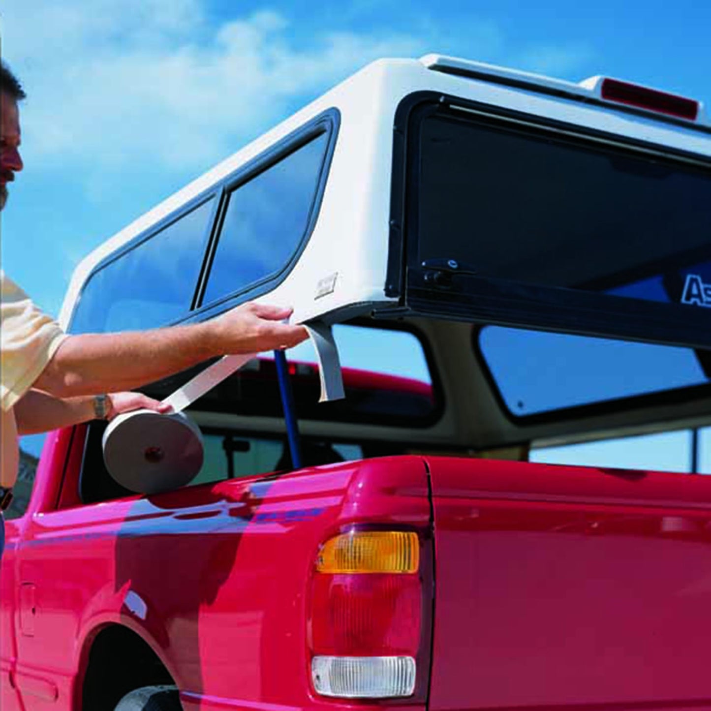 M-D Building Products 02352 30 ft. Gray Foam Tape Camper Seal for Camper Shells