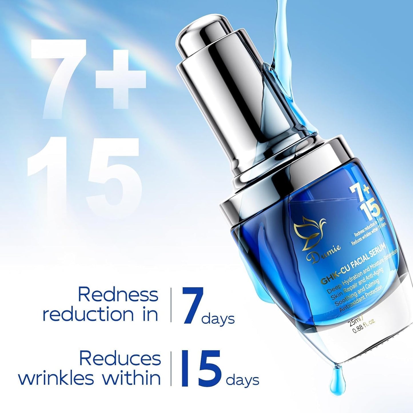 Copper Peptides Serum for Face - Anti-Aging & Firming with GHK-Cu, EGF, Hyaluronic Acid | 25mL/0.88 Fl Oz
