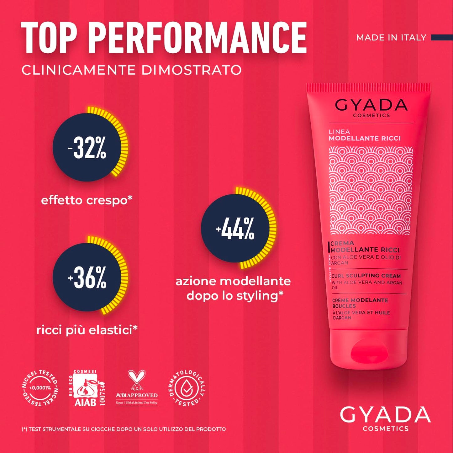 GYADA Curl Defining Cream - Styling Leave In Product for Curly And Wavy Hair with Frizz Control & Moroccan Argan Oil - Vegan & Green Formula - Cruelty Free - 6.76 fl oz