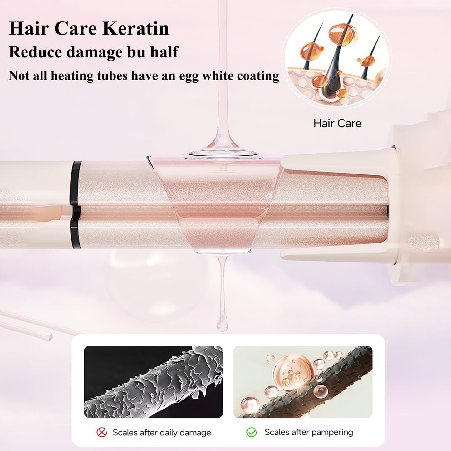 5 in 1 Interchangeable Curling Iron Set, 5 Styling Tools, 28mm，32mm，40mm Roll, Hair Straightener Brush，Volumizing Comb，and Curling Iron，3 Temp & Timer & Negative Ions