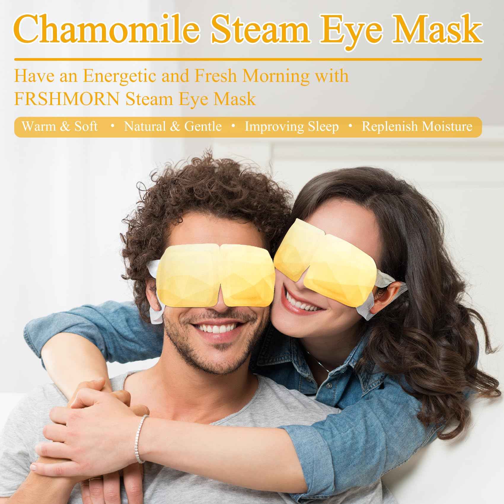 FRSHMORN 32 Packs Steam Eye Mask, Heated Eye Mask Warm Compress for Eyes, Self Heating Disposal Eye Mask Comfortable Sleep Mask for Home Spa, Travel Essentials (Lavender & Chamomile)