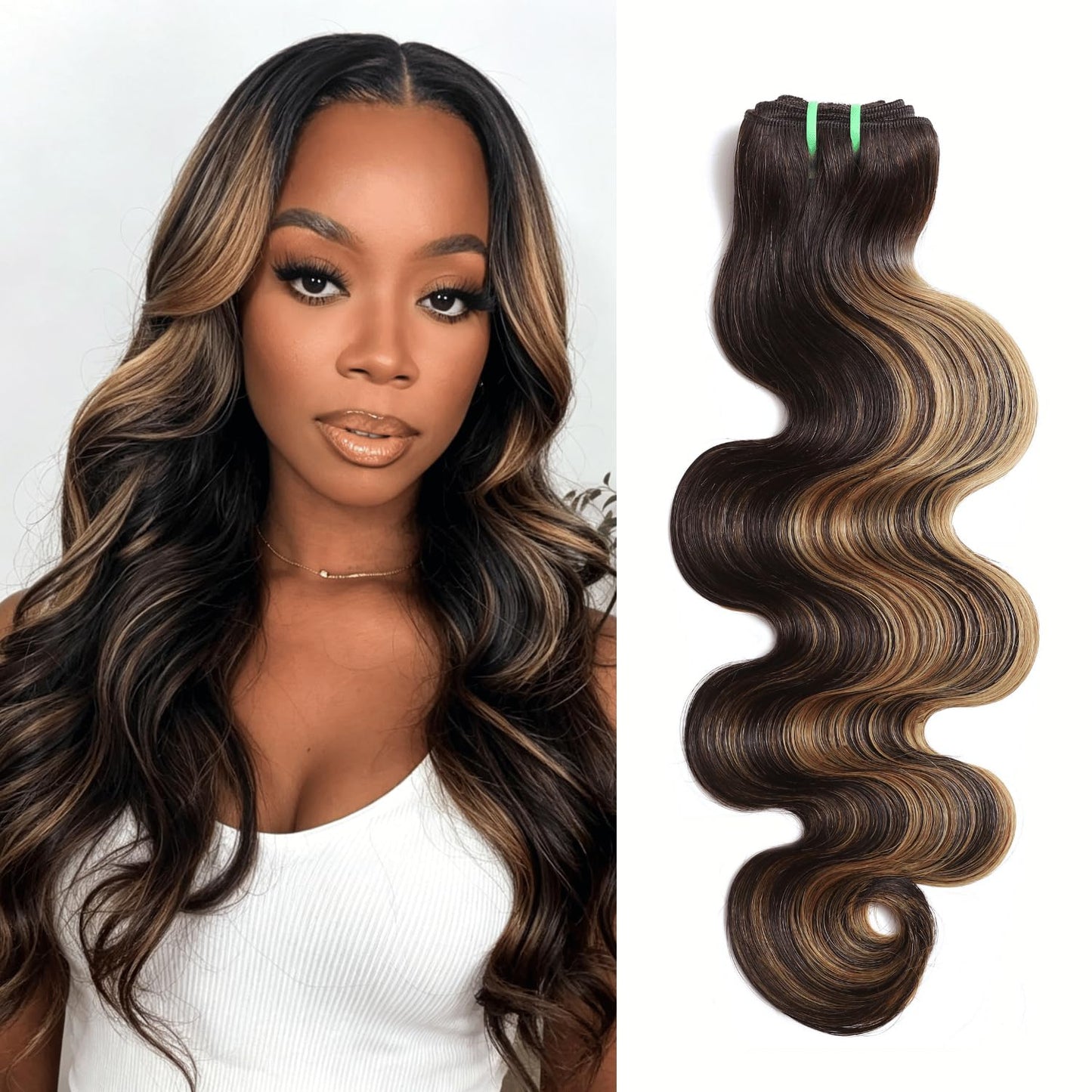HERMOUS 13A Double Drawn Reddish Brown Bundles Straight Human Hair, 100% Real Raw Human Hair Full and Thick #33B Copper Red Auburn Brown Colored Single Bundles for Quick Weave Sew In 10 Inch