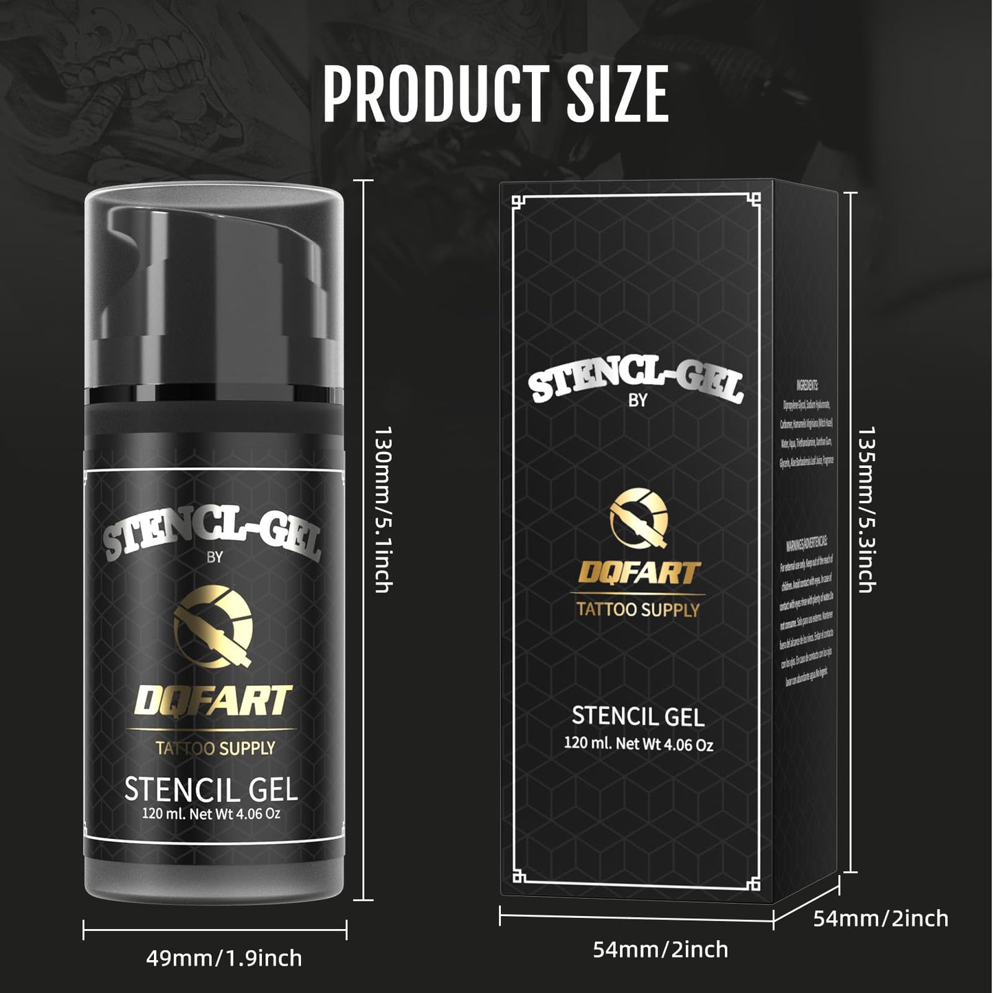 Tattoo Stencil Transfer Gel 120ml 250ml Quick Dry Pump Professional Artists Apprentices (120ml/4OZ)
