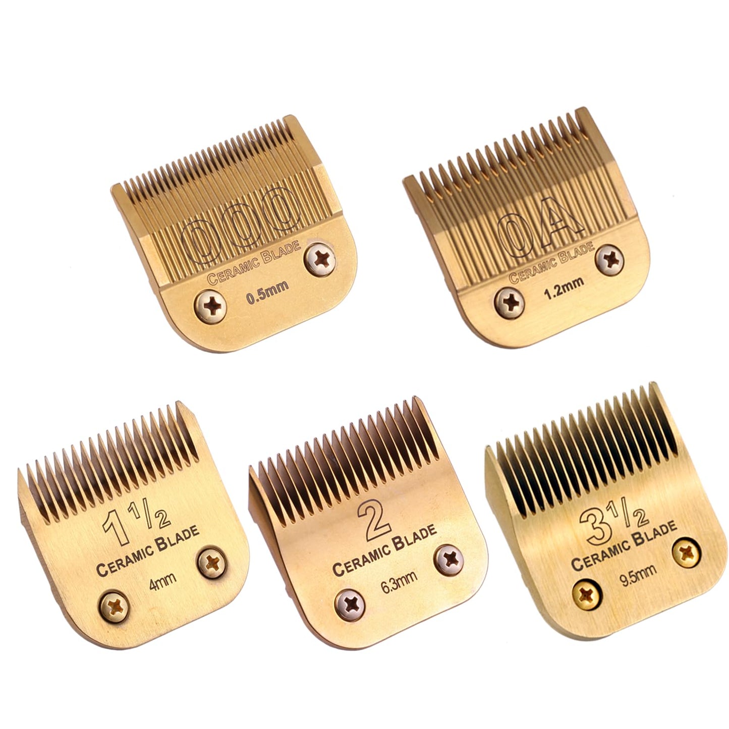 Detachable Replacement Ceramic Blades,Compatible with Andis/oster Classic 76/Star-Teq/Power-Teq/A5 Clipper (3-3/4)