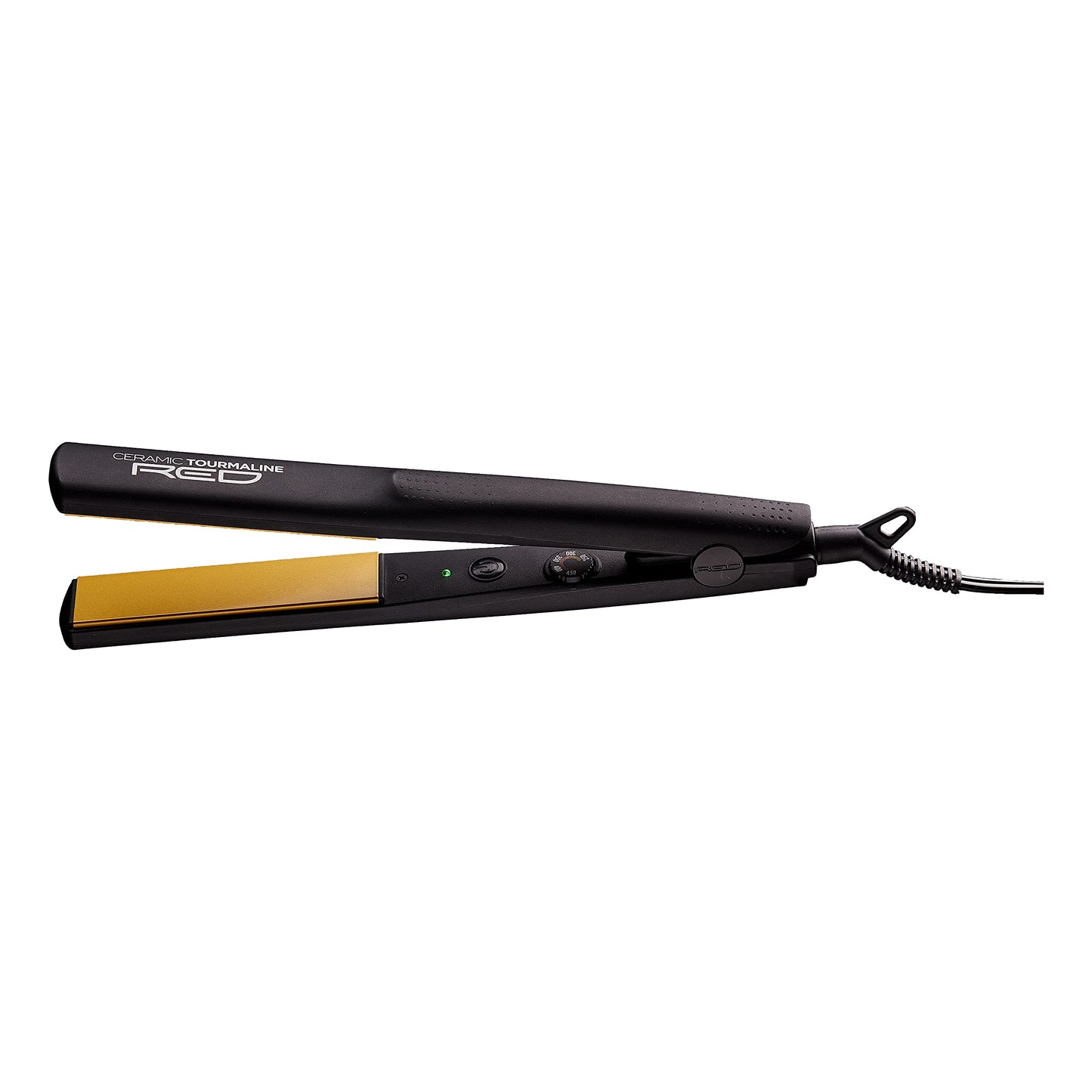 Red by Kiss Ceramic Tourmaline Professional Flat Iron – 1” Hair Straightener with Temperature Control up to 450°F, Anti-Frizz & Heat Damage Protection, Smooth, Frizz-Free Salon Quality Results