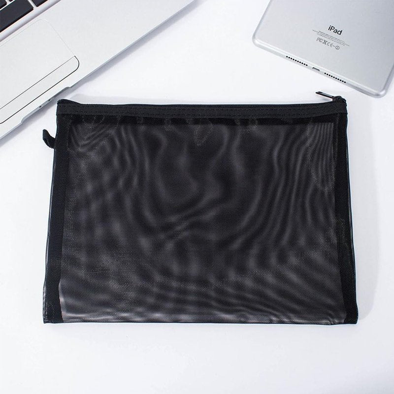 YONBEN Mesh Cosmetic Bag 3 Size Makeup Bag Set Nylon Waterproof Organizing Bags Purse Organizer Pouches Travel Bags with Zipper (10,Large)