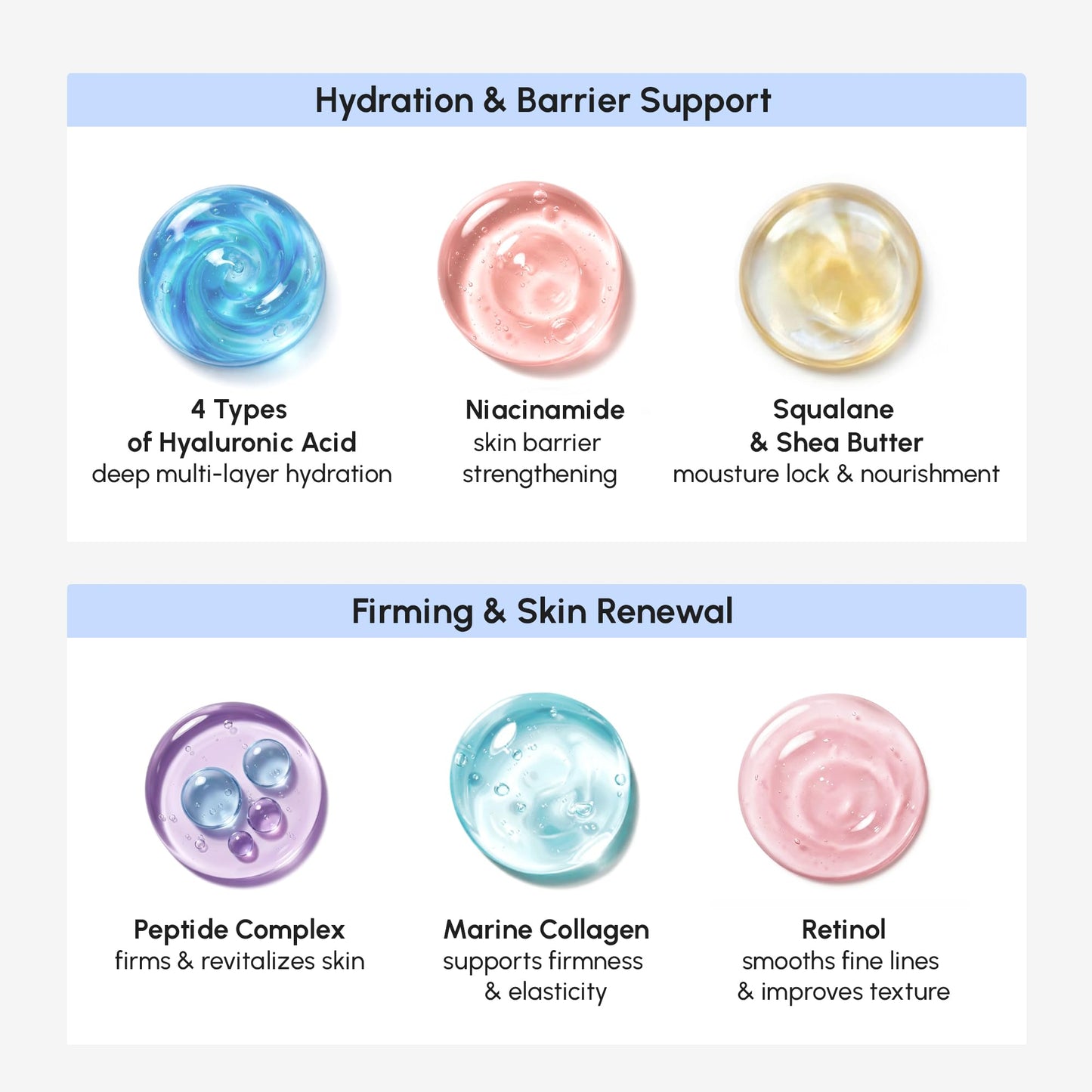 MAREE Face Moisturizer – 24H Hydration Face Cream for Women with Collagen, Retinol & Hyaluronic Acid – Day & Night Anti-Aging Facial Wrinkle DD Cream – Moisturizer for Dry Skin – Crema Para la Cara