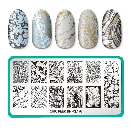 Maniology Heart of Stone Nail Stamping Plate | Marble-Themed Nail Art