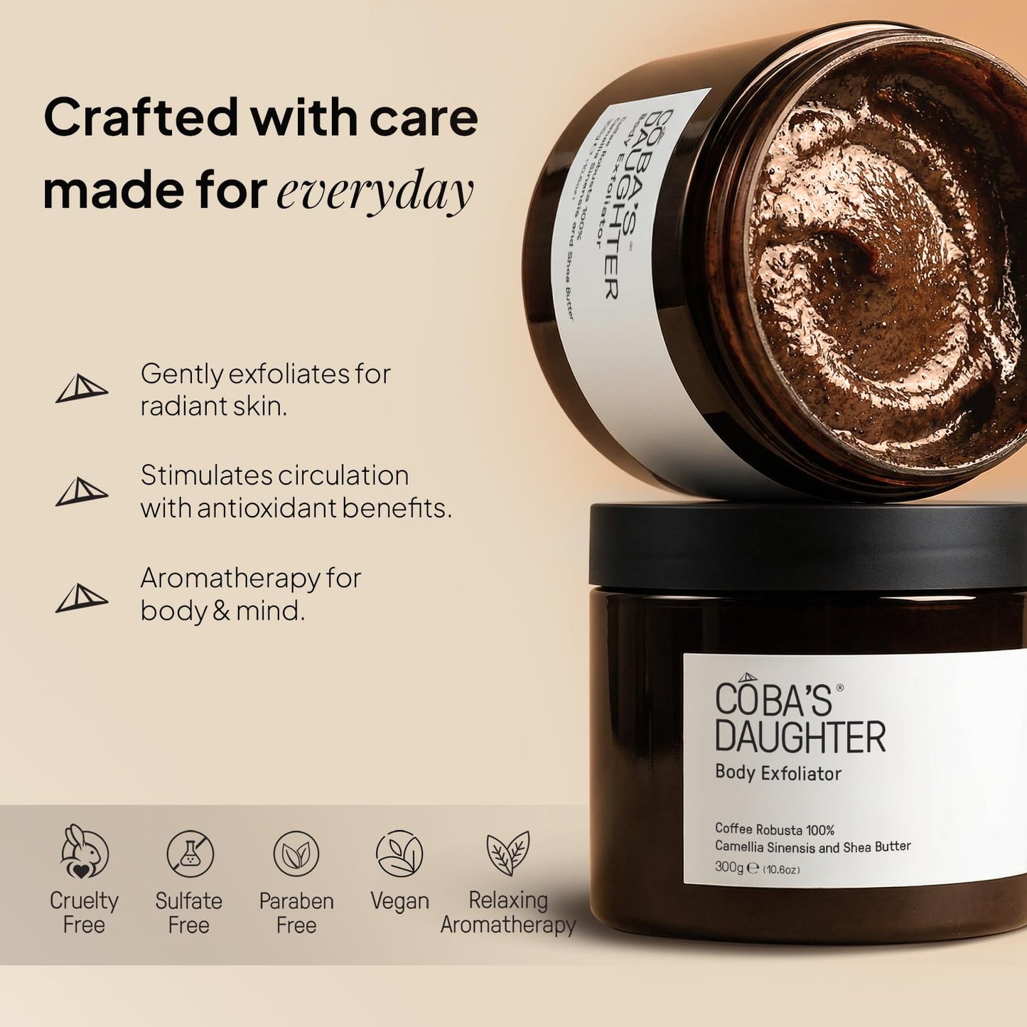 COBA'S DAUGHTER Coffee Scrub – Cellulite, KP, Stretch Marks 10.6 oz