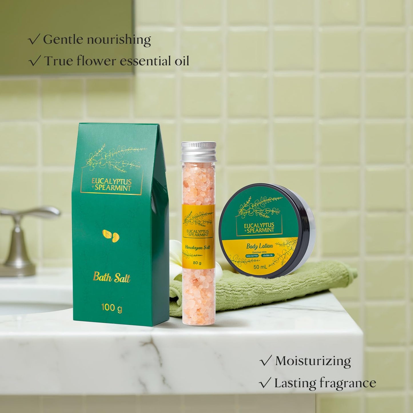 Self Care Gifts for Women - Inspirational Sport Gifts Set for Women with Large Canvas Bag,Eucalyptus & Mint Relaxation Spa Gift Baskets, Christmas Gifts for Girls 13pcs Unique Birthday Gifts