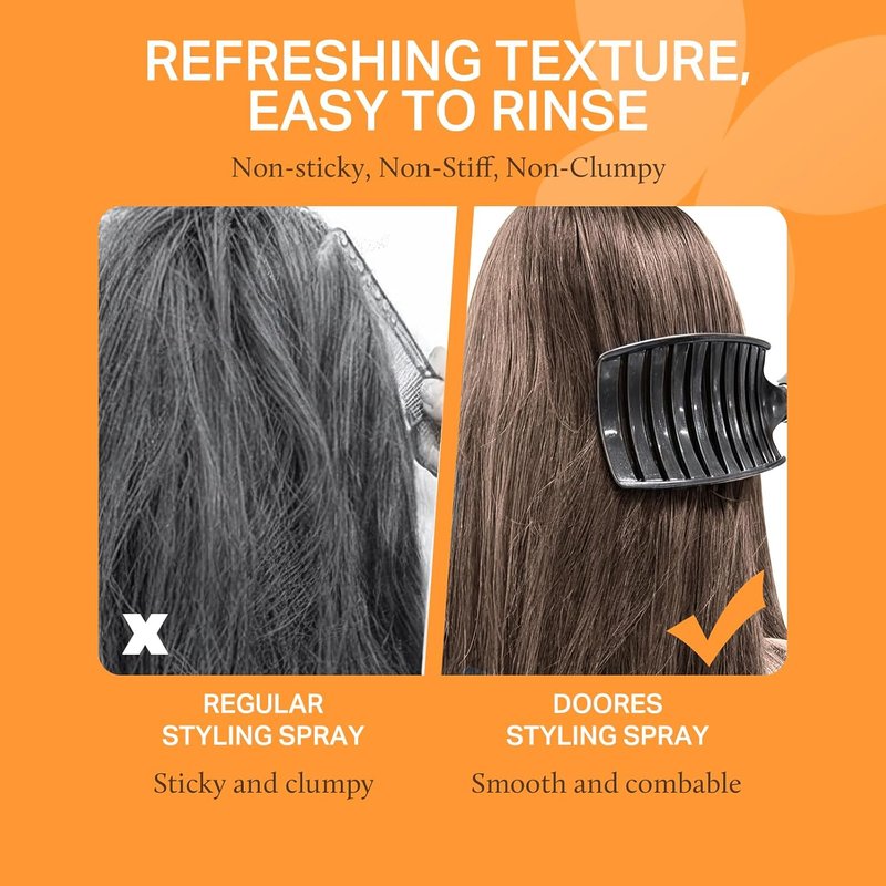 DOORES 2-in-1 Finishing Spray - Flex Texture & Volume Hair Spray for All Hair Types | Matte Finish, 3.4 Oz