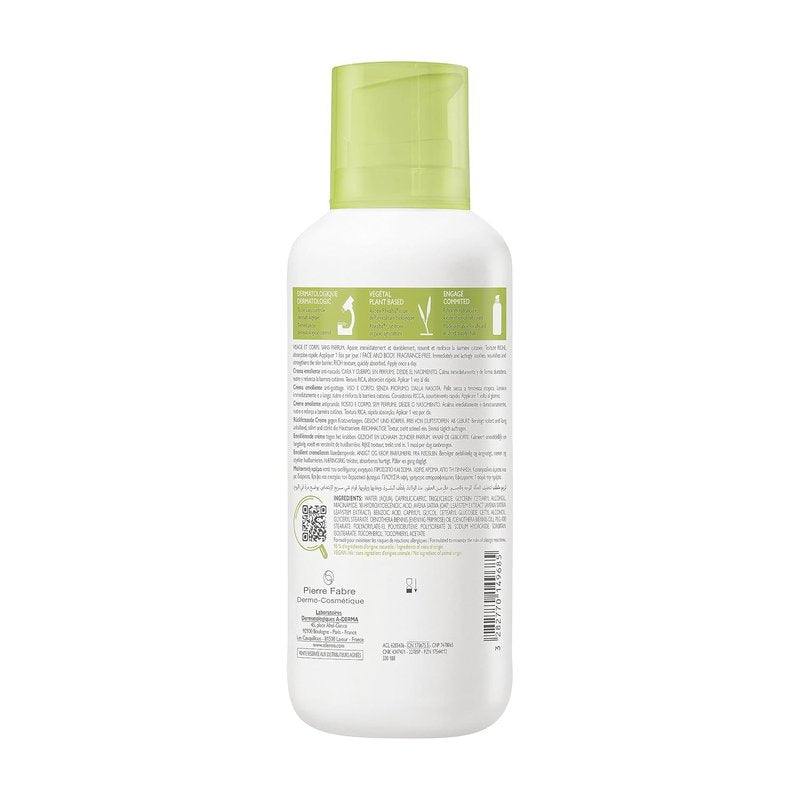 Aderma Exomega Emollient Cream - Hydrating Skin Relief for Dry Skin | 400ml