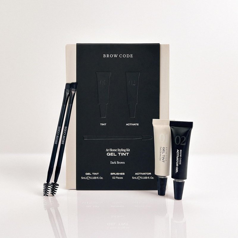 Brow Tint Kit - PPD-Free & Peroxide-Free Two-Step Gel Tint Formula | Dark Brown