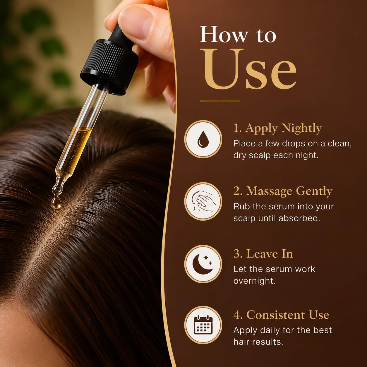 Peptide Hair Serum for Hair Growth - Copper & Caffeine Formula | 2 fl oz for Thinning Hair