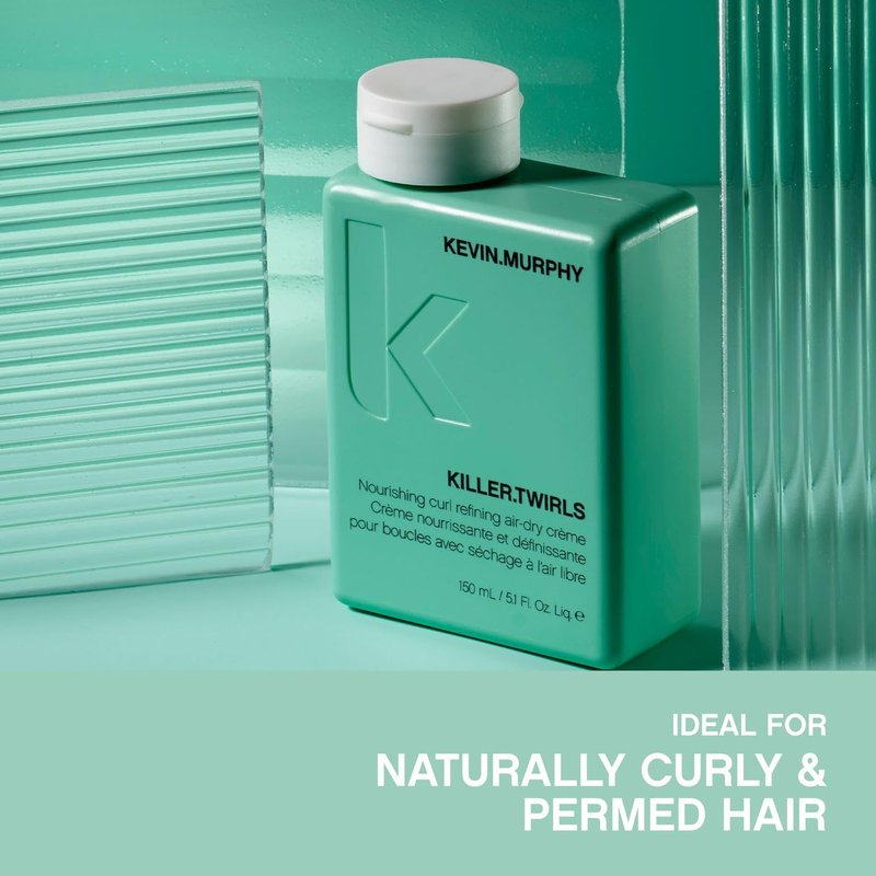 KEVIN.MURPHY KILLER.TWIRLS - Curl Defining Creme - Hydrates & Refines - For Naturally Curly & Permed Hair - Humidity Resistant Hair Care - With Organic Oat Milk & Shea Butter - 150 mL / 5.1 fl oz