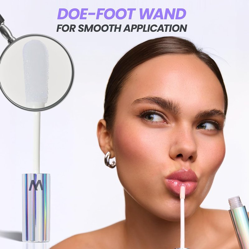 Wonderskin Lip Gloss - Hydrating Clear Glitter Lip Gloss | High Shine Finish for Luscious Lips