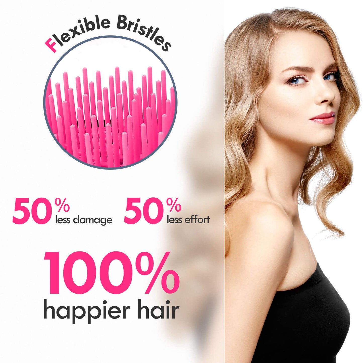 Aussumy 4 Pack Vented Detangling Hair Brush - Detangler Hairbrush with Soft Bristles for Effortless Tangle Free - Ideal for Wet Dry or Curly Damaged Hair for Women Men Kids