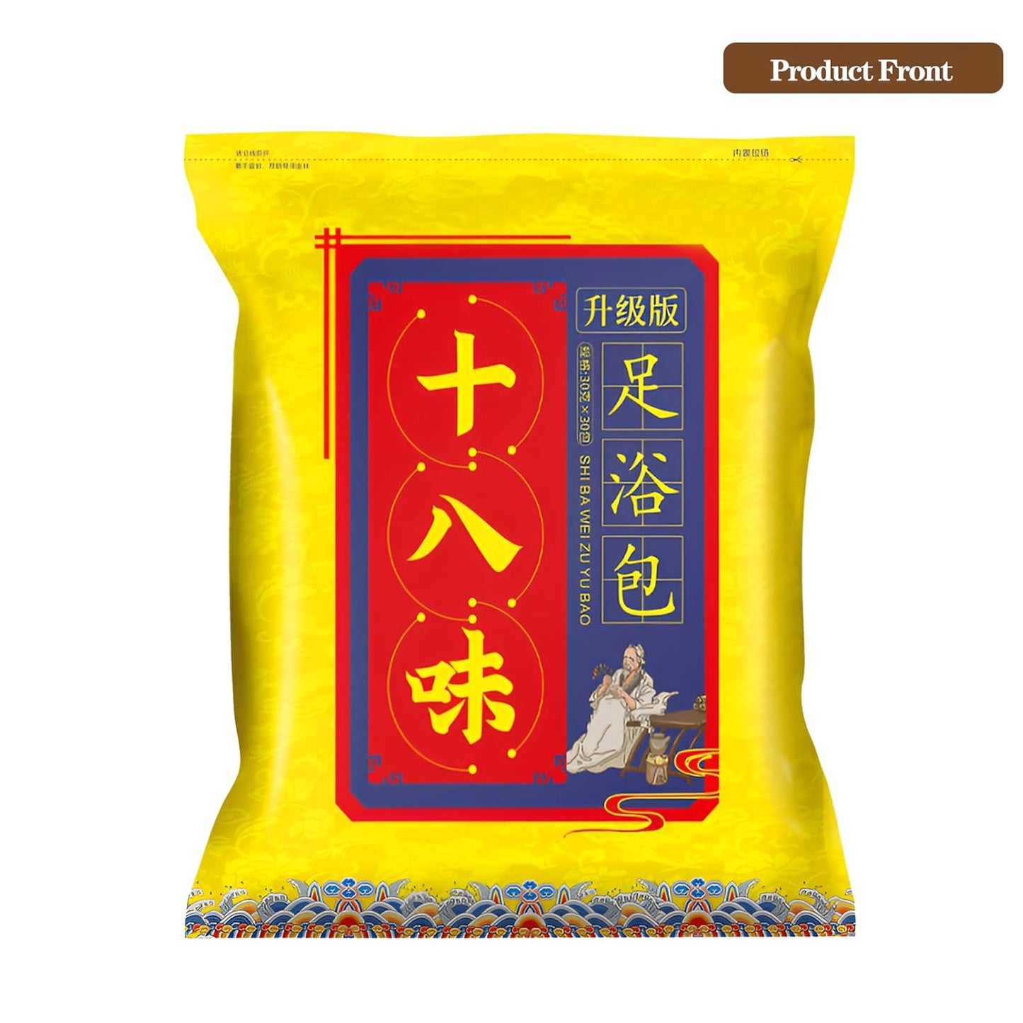 Herbal Foot Soak Bags - Ginger Detox Bath for Dry, Cracked Feet | 30-Pack Revitalizing Soak 900g