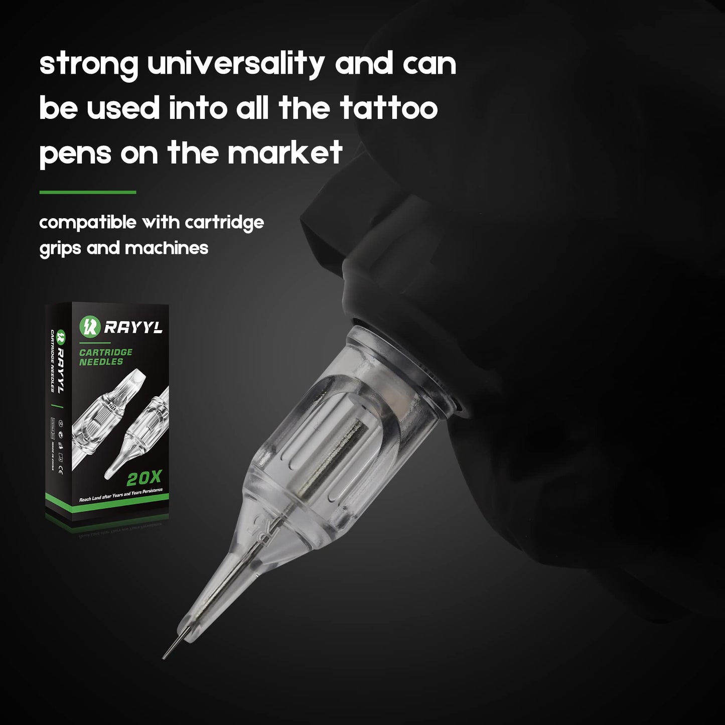 Rayyl 80Pcs Tattoo Needles Cartridges - Mixed Size 1205RL 1207RL 1205RS 1207RS 1207RM 1209RM 1207M1 1209M1 Tattoo Needles Cartridges