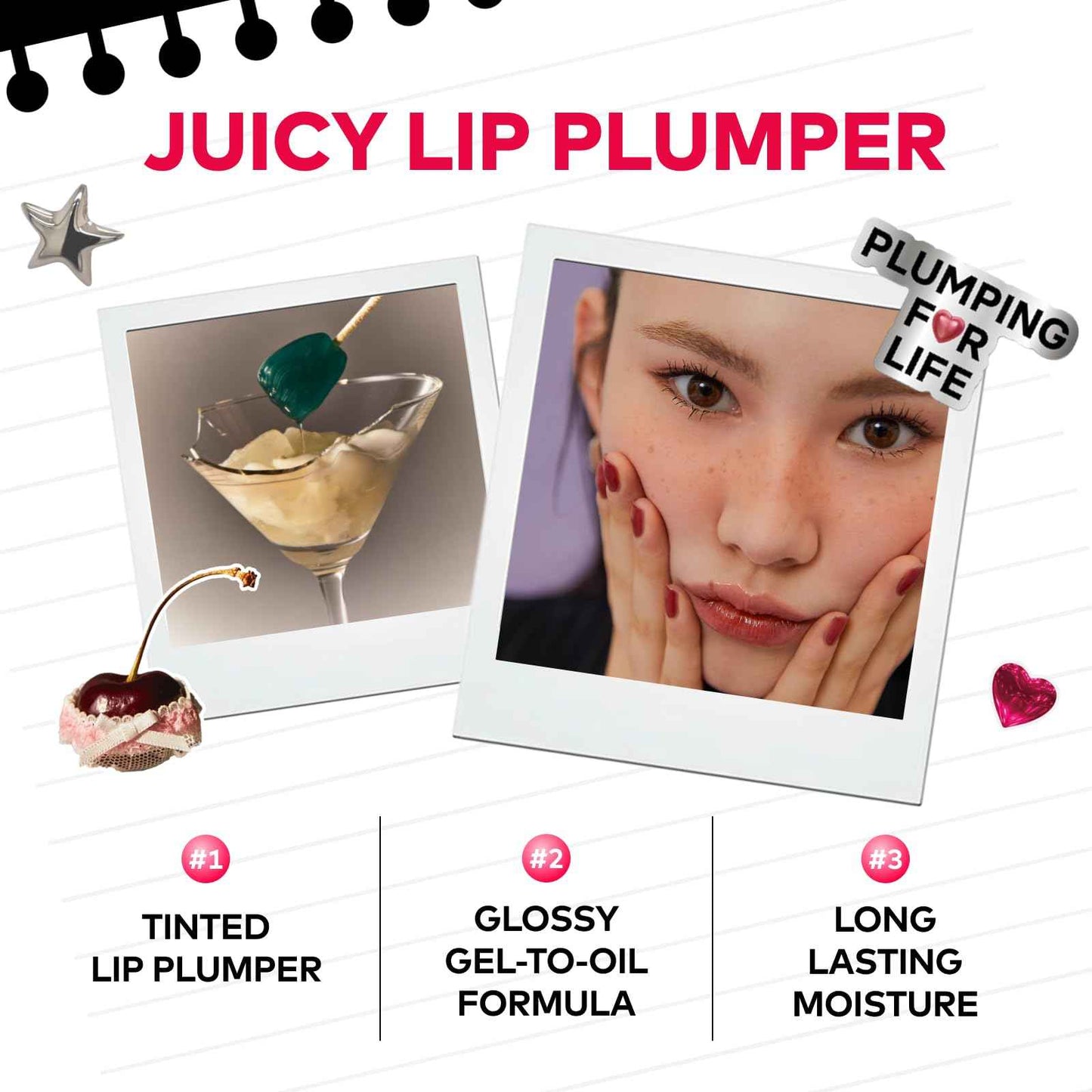TPSY Juicy Lip Plumper (04 Flushed) - Mauve Pink, Tinted Lip Plumping Gloss, Volumizing & Hydrating, for Fuller Lips, Non-Sticky Glossy Finish, Vegan