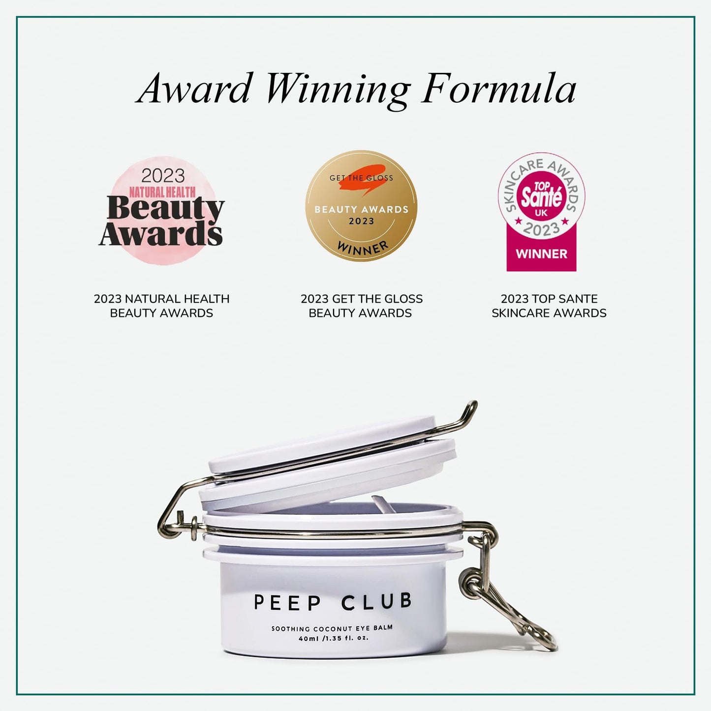 Peep Club Soothing Coconut Eye Balm – Optometrist Formulated, Tea Tree Oil Free, Eye Makeup Remover, Nourishing Eye Cream, Sensitive Skin, Coconut Oil, Chamomile, Cureberry, Strengthens Lashes, 1.4oz