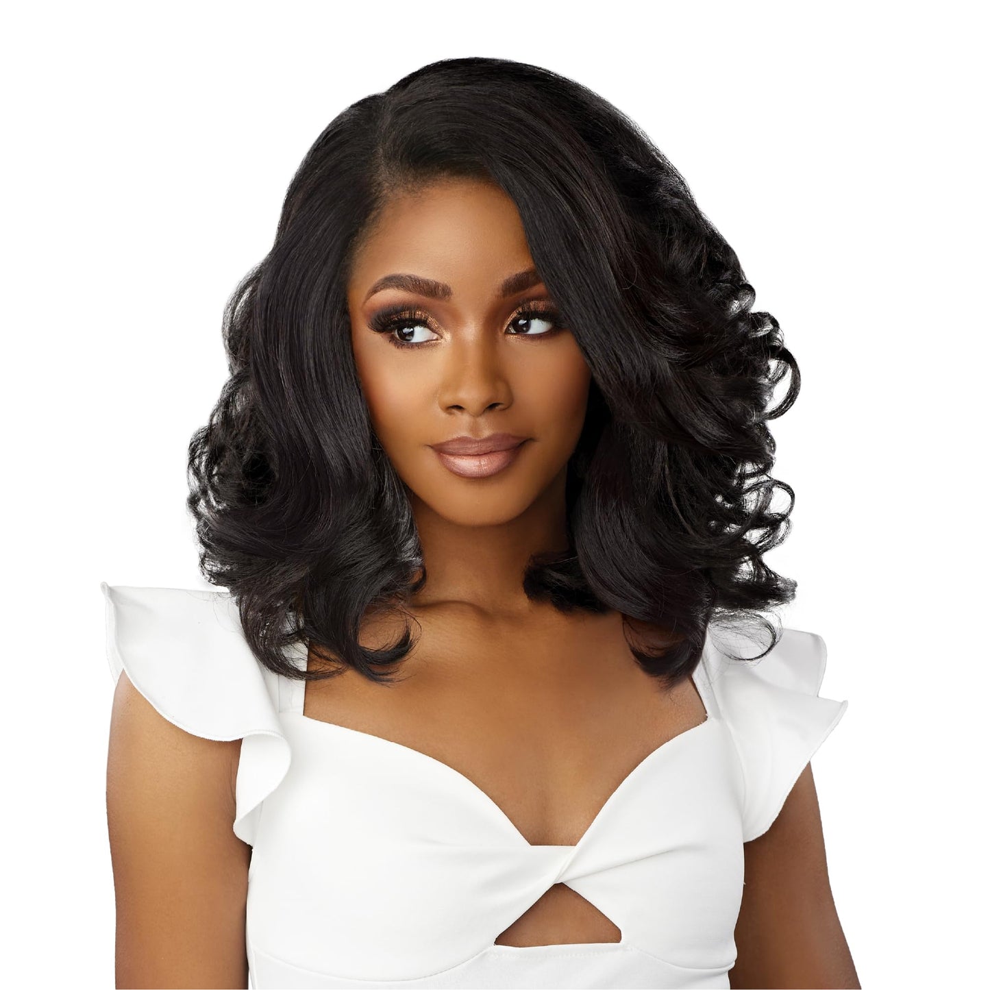 Sensationnel Dashly Lace Front Wig - Unit 40 Hand Tied Laceparting Ear to Ear Synthetic (1 JETBLACK)