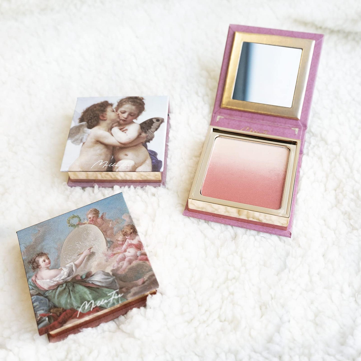 MilleFée Angel Gradation Blushes 5g Lone Wear Shimmer Millefee Powder Palette for Beauty Cheek