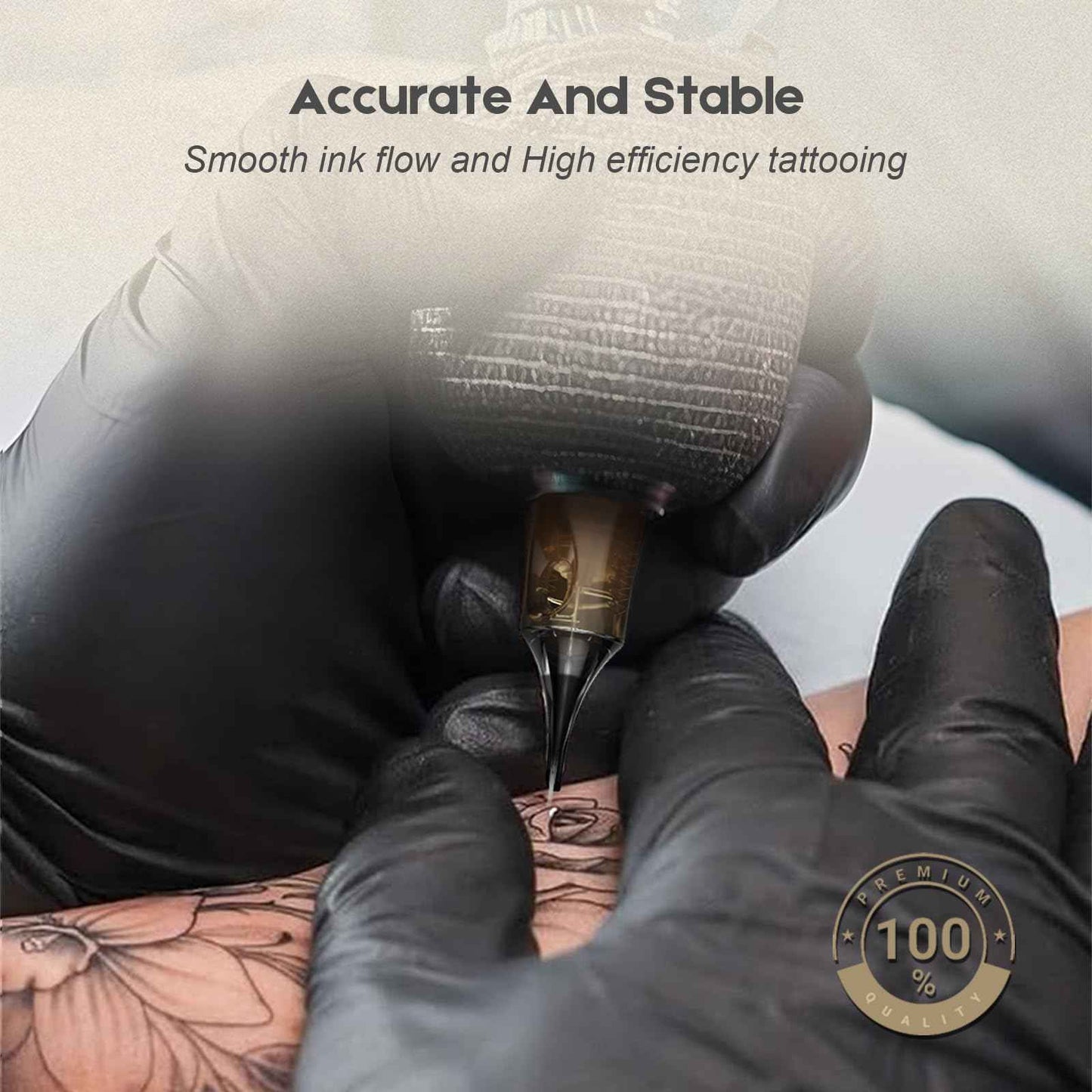 PEPAX Lance Tattoo Needles Cartridge 1003RLL - 20Pcs Tattoo Cartridge Needles #10 Standard 3 Round Liner Tattoo Cartridges Diameter 0.30mm Long Taper 5.0mm Safety Membrane Permanent Makeup Machine