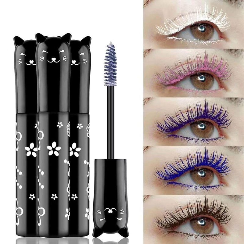Colored Mascara Set - Waterproof Volume & Length | 6 Vibrant Shades: White, Blue, Purple, Black, Brown, Pink